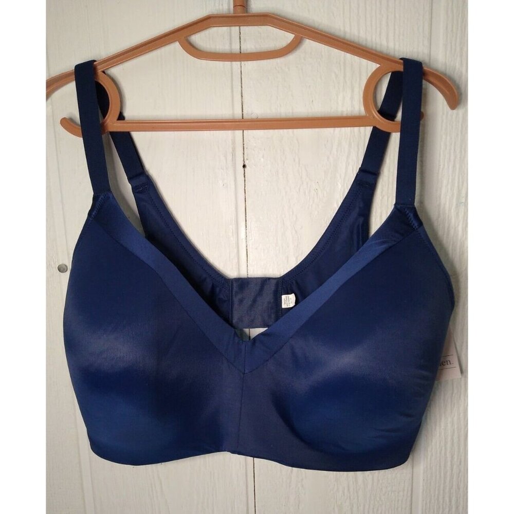 Auden Bra Women's 48DD Smart Blue Lightly Padded Wire Free Adjustable Straps NEW